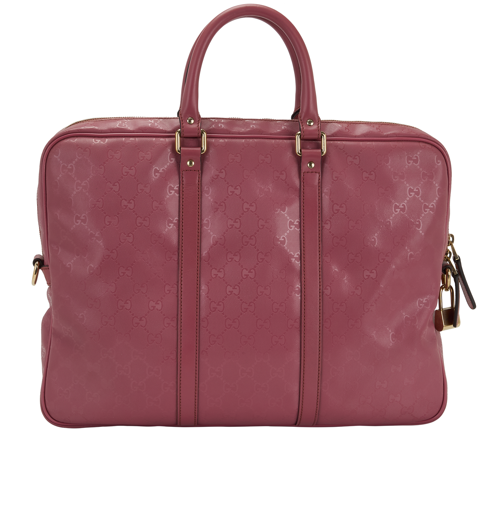 Imprime Briefcase, &pound;450, Handbags, Pink, Canvas, Back view